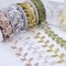 Green Leaf Ribbon 20 Yards Artificial Green Leaves Trim Rope Garland Leaf String for Gift Wrapping Party Wedding Home Decorations